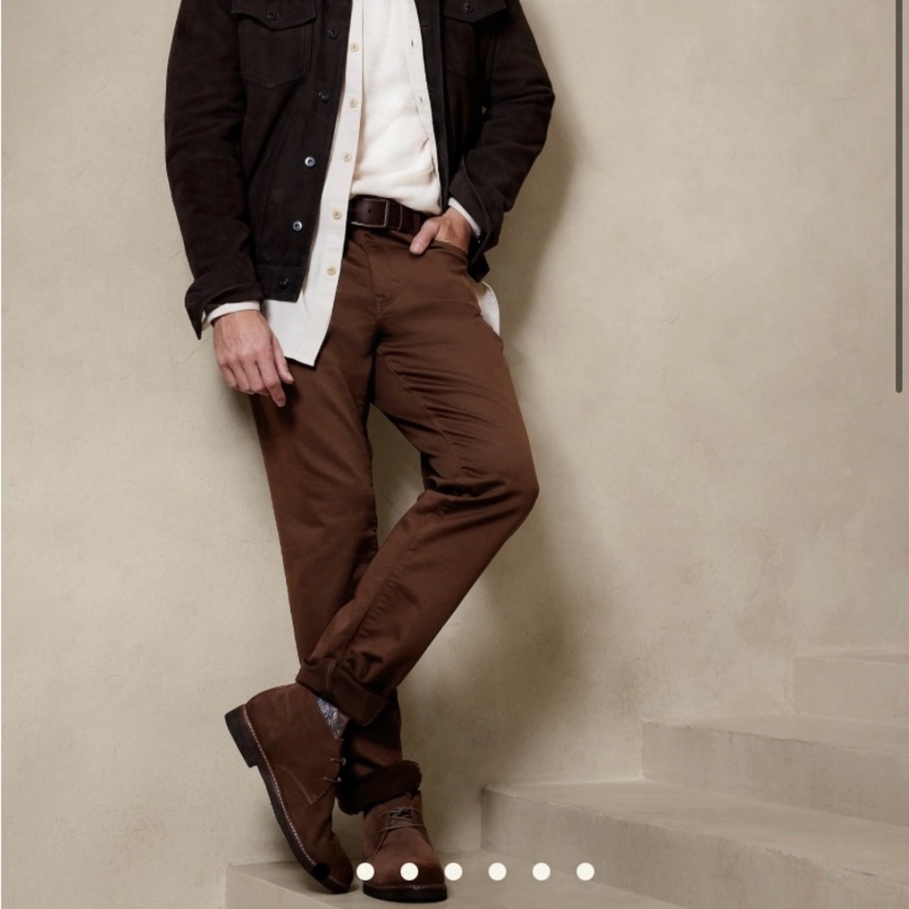 Men’s Banana Republic Travel Jean | 35x32 Athletic Fit | Brown